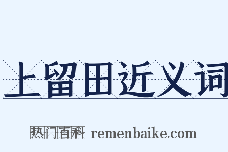 上留田近义词是什么意思的图片